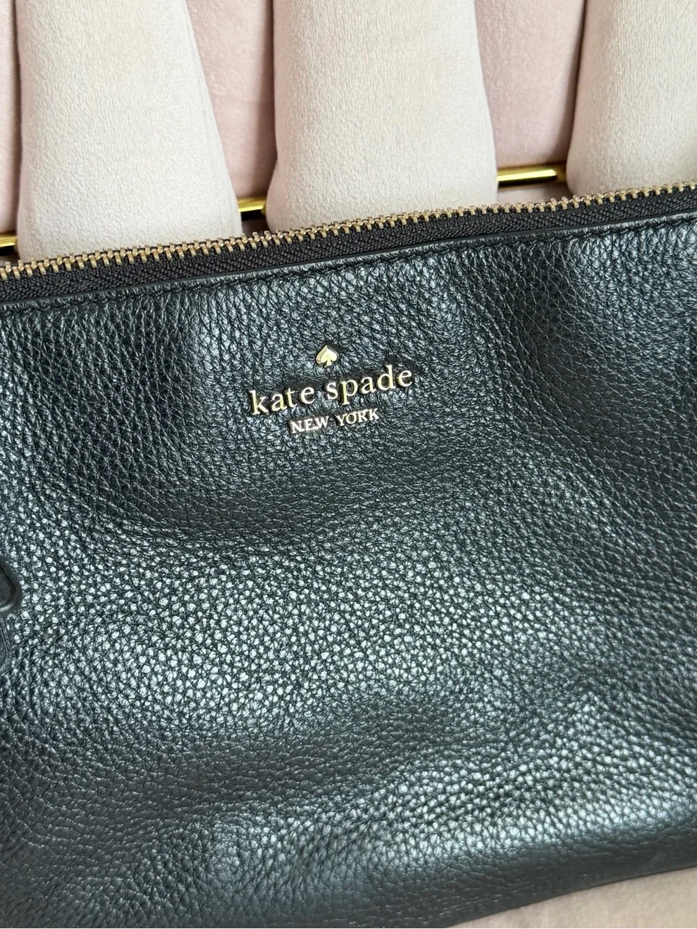 Kate Spade ♠️ Black Leather Jackson Triple Gusset Crossbody